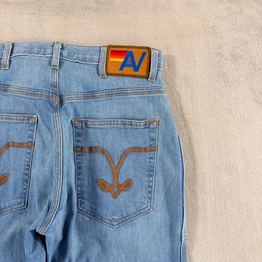 AVIATOR NATION HI RISE JESSICA JEAN in Super Light Women 25 Italian Denim $265